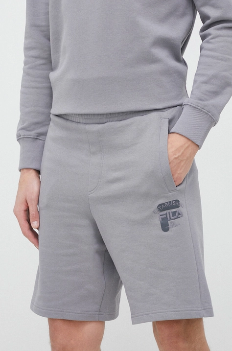 Fila pantaloni scurti din bumbac culoarea gri