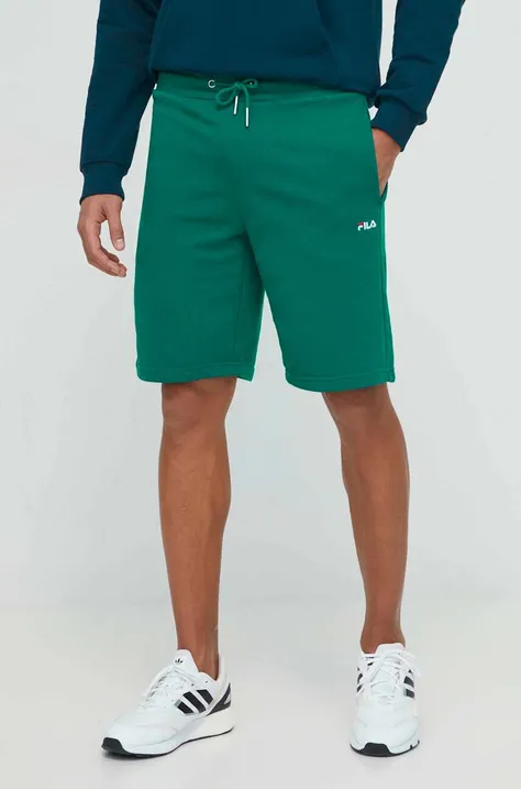 Къс панталон Fila Blehen в зелено с меланжов десен