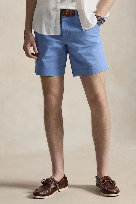 Polo Ralph Lauren szorty chino męskie bawełniane z elastanem niebieskie regular waist 710799213