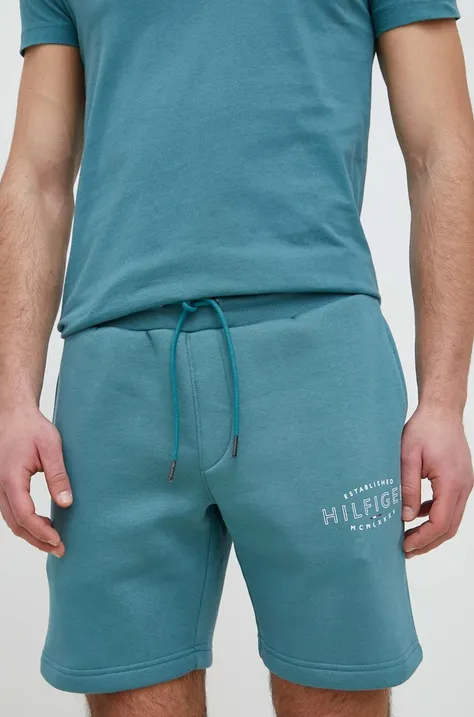 Kratke hlače Tommy Hilfiger za muškarce, boja: zelena