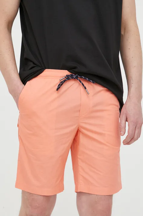 Хлопковые шорты Tommy Hilfiger цвет оранжевый