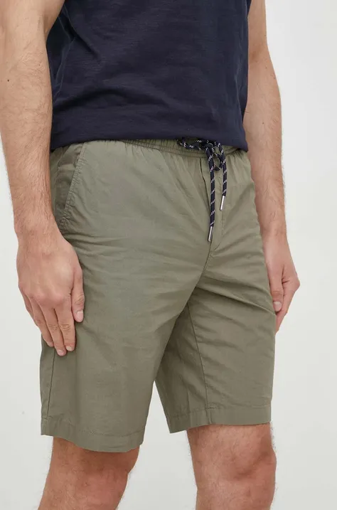 Pamučne kratke hlače Tommy Hilfiger boja: smeđa