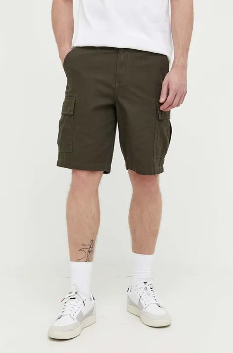 Pamučne kratke hlače Billabong boja: zelena
