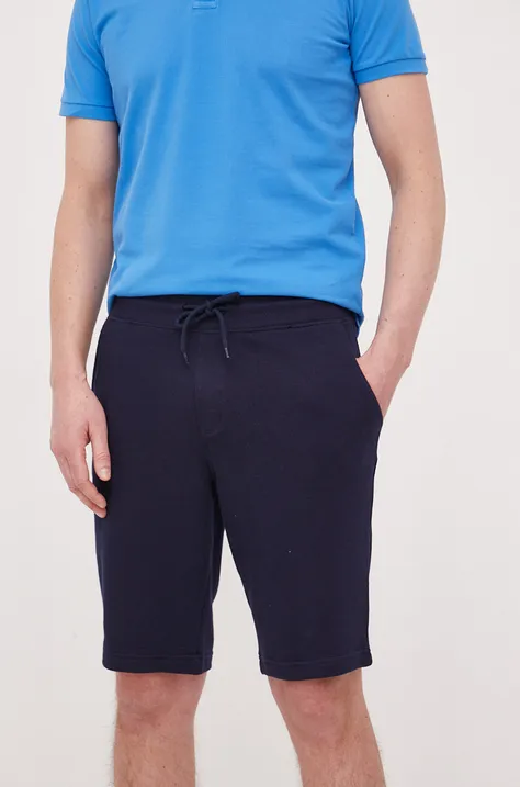 Pamučne kratke hlače United Colors of Benetton boja: tamno plava