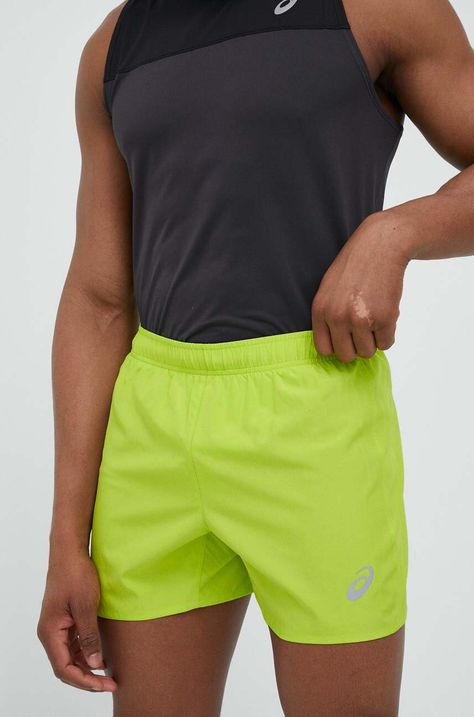 Kratke hlače za tek Asics Core zelena barva