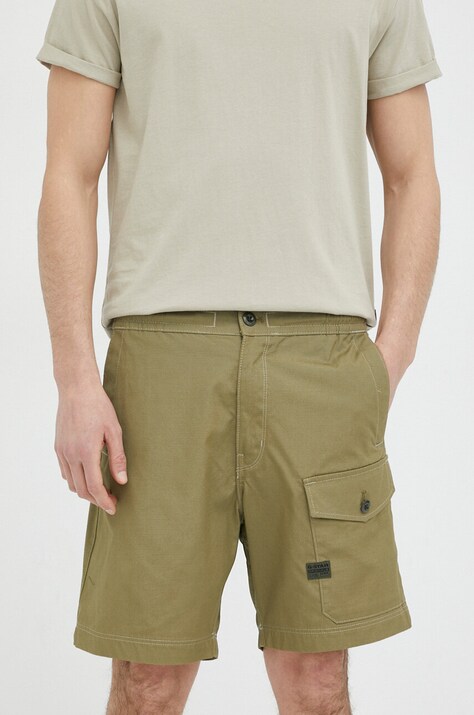 G-Star pantaloni scurți din bumbac culoarea verde