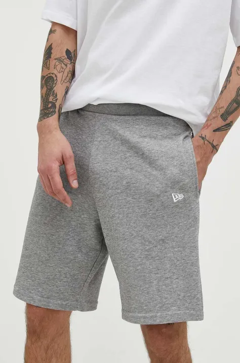 Kratke hlače New Era za muškarce, boja: siva, melanž