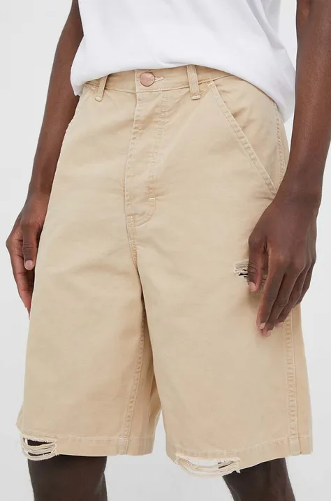 Kratke hlače Wrangler za muškarce, boja: bež