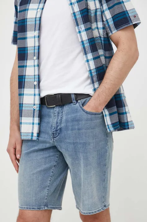Armani Exchange szorty jeansowe męskie kolor niebieski