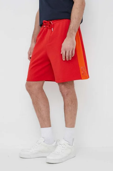 Памучен къс панталон Armani Exchange в червено