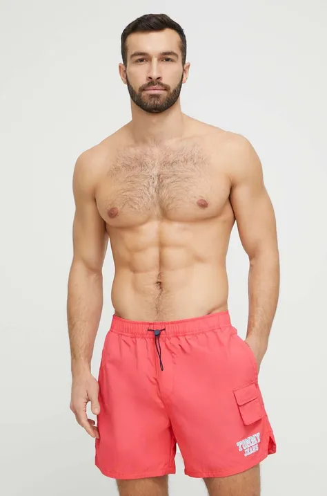 Kratke hlače za kupanje Tommy Jeans boja: ružičasta