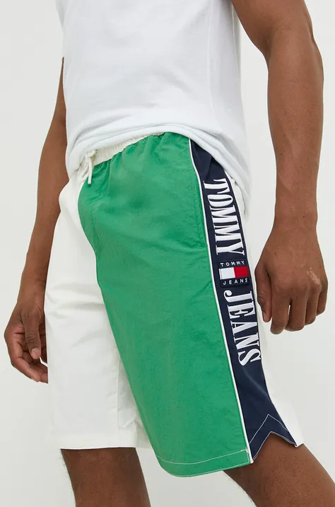 Tommy Jeans szorty męskie kolor zielony