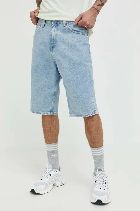 Tommy Jeans szorty jeansowe męskie kolor niebieski