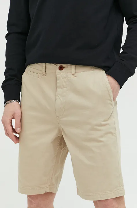 Kratke hlače Superdry za muškarce, boja: bež