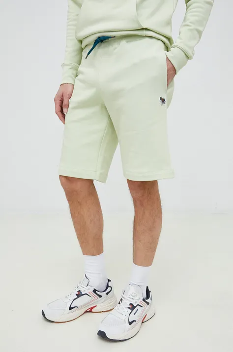 Хлопковые шорты PS Paul Smith цвет зелёный