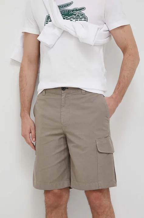 Kratke hlače s dodatkom lana PS Paul Smith boja: smeđa