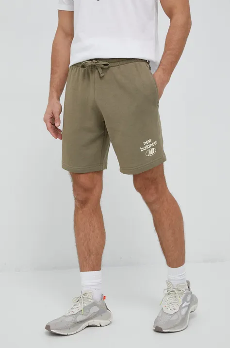 Kratke hlače New Balance za muškarce, boja: zelena