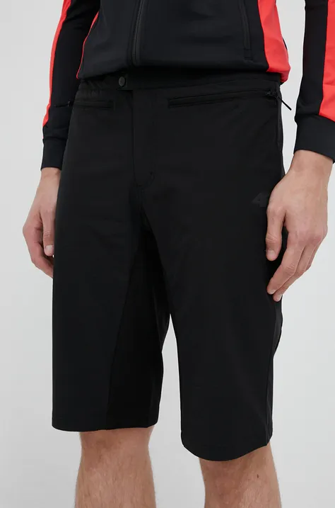 Kolesarske kratke hlače 4F črna barva