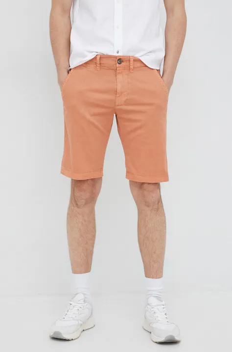 Pepe Jeans pantaloni scurti barbati, culoarea portocaliu
