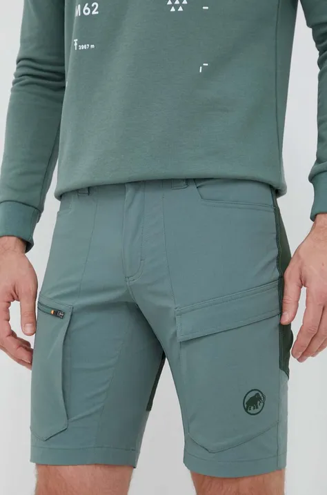 Kratke outdoor hlače Mammut Zinal Hybrid boja: zelena