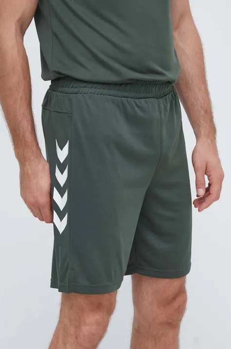 Tréningové šortky Hummel Topaz zelená farba, 213472