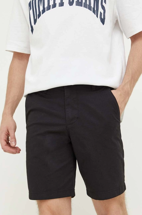 Hollister Co. pantaloni scurti barbati, culoarea negru