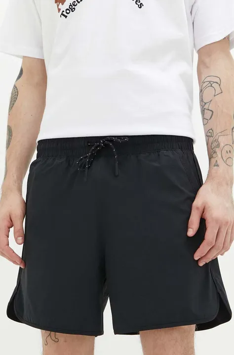 Kratke hlače Abercrombie & Fitch moški, črna barva