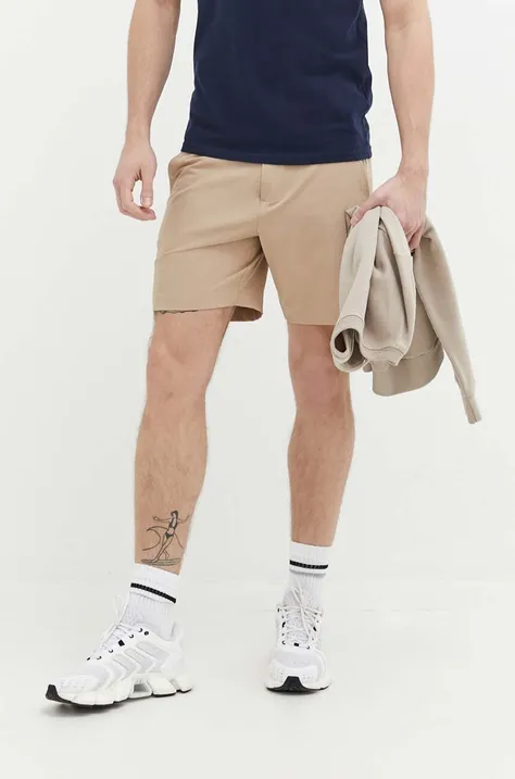 Kratke hlače Hollister Co. za muškarce, boja: bež
