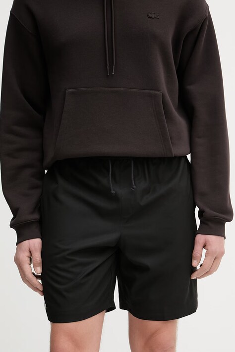 Lacoste pantaloni scurți bărbați, culoarea negru
