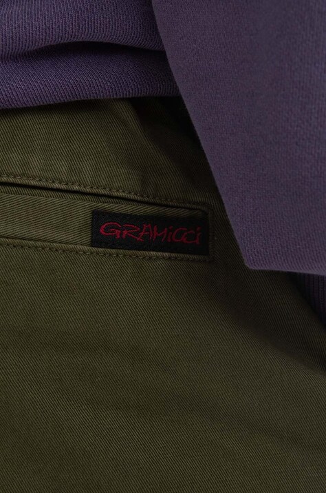 Бавовняні шорти Gramicci G-Short — SS23-SZM13F, зелений — фото 7