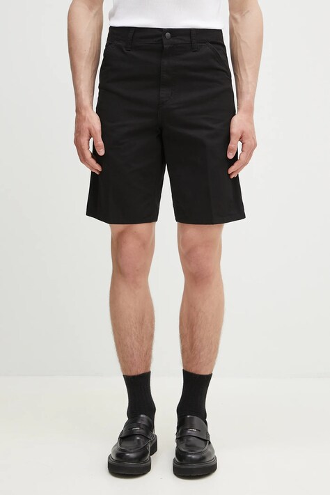 Carhartt WIP pantaloncini di jeans Single Knee Short uomo colore nero I031504.89GD