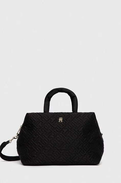 τσάντα Tommy Hilfiger χρώμα: μαύρο