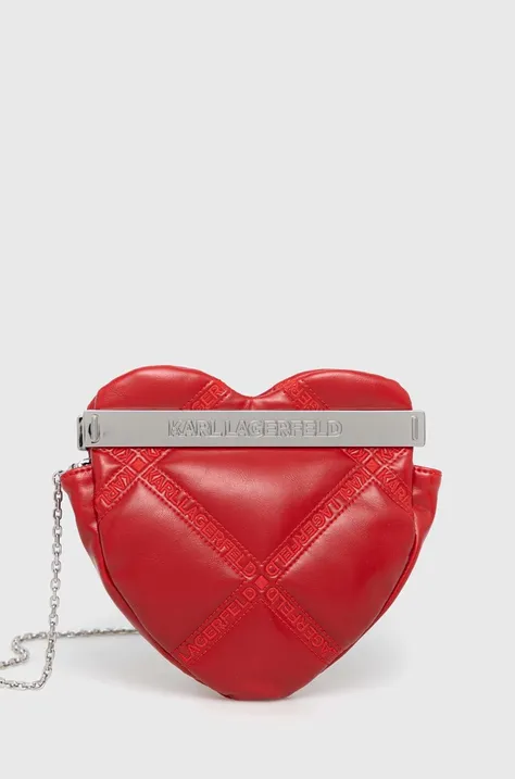 Večerna torbica Karl Lagerfeld rdeča barva