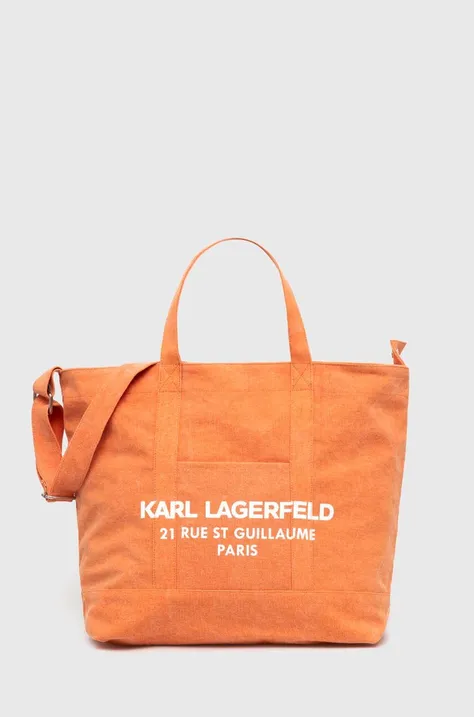 Karl Lagerfeld torebka kolor pomarańczowy