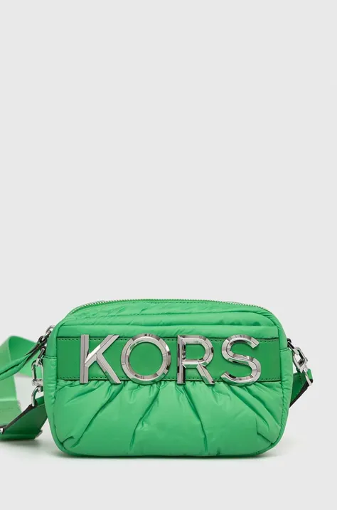 Usnjena torbica MICHAEL Michael Kors zelena barva