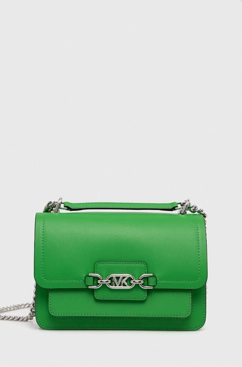 MICHAEL Michael Kors poseta de piele culoarea verde