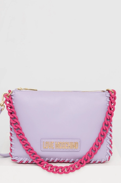 Τσάντα Love Moschino χρώμα: μοβ