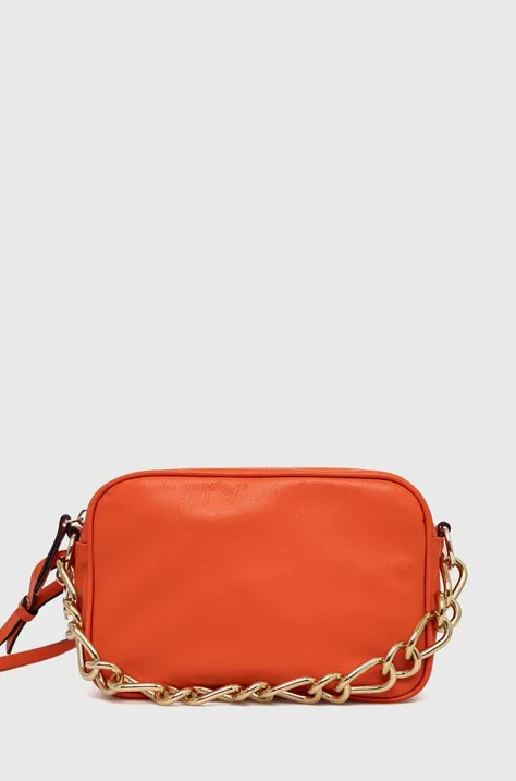 Δερμάτινη τσάντα Red Valentino χρώμα: πορτοκαλί