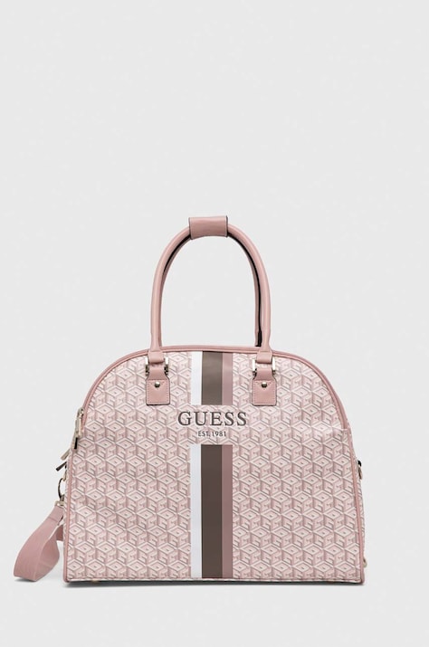 Taška Guess ružová farba