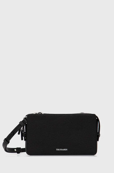 Τσάντα Trussardi χρώμα: μαύρο