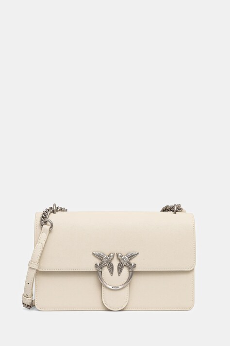Шкіряна сумочка Pinko колір бежевий 100941 A0F1