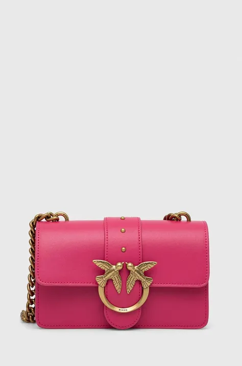 Шкіряна сумочка Pinko колір фіолетовий