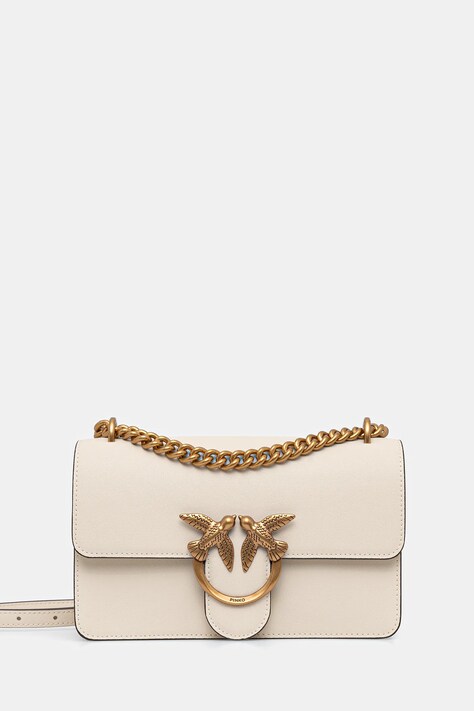 Pinko torebka skórzana kolor biały 100074 A0F1