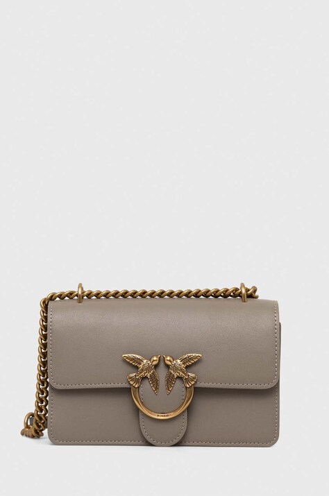 Pinko poseta de piele culoarea maro