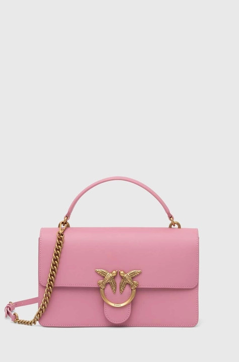 Pinko borsa a mano in pelle colore rosa 100072 A0F1