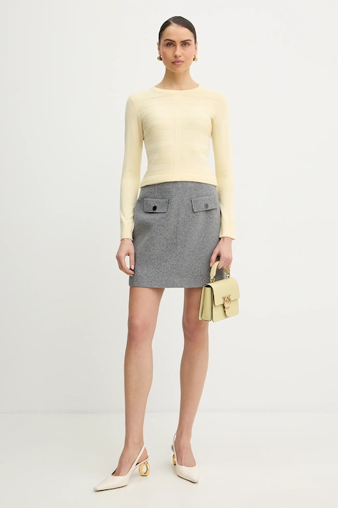 Pinko borsa a mano in pelle colore grigio 100071 A0F1