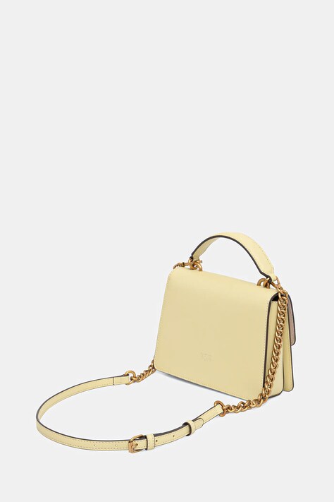 Pinko torebka skórzana kolor żółty 100071 A0F1