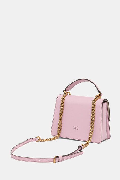 Pinko torebka skórzana kolor różowy 100071 A0F1