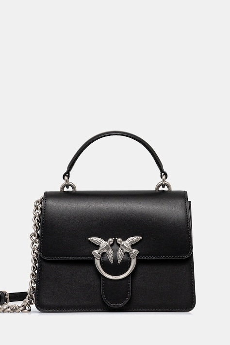 Pinko poseta de piele culoarea negru, 100071 A0F1