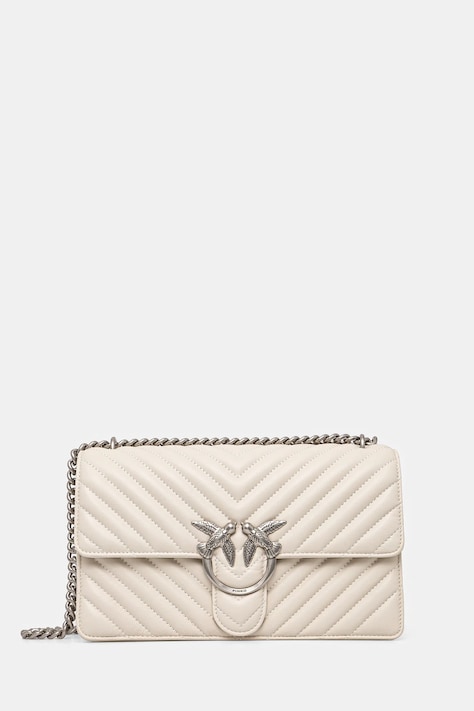 Usnjena torbica Pinko roza barva, 100941 A0GK